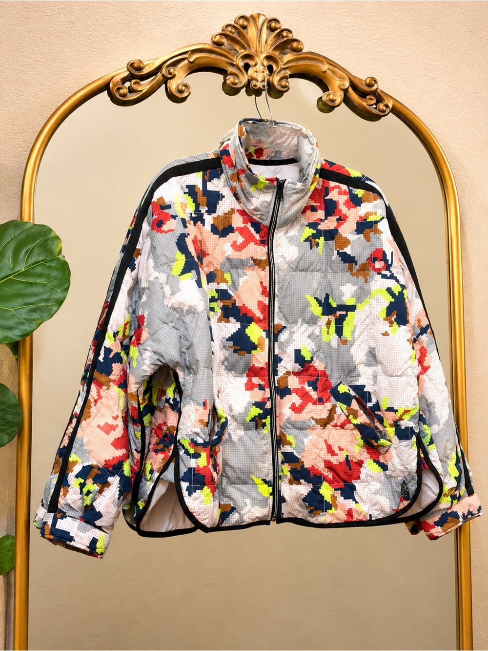 FP Movement by Free People Pippa Printed Packable Puffer Jacket Size L - Picture 3 of 10